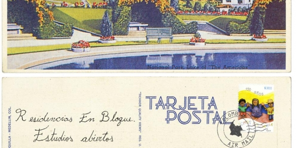 Invitación postal Estudios en Bloque