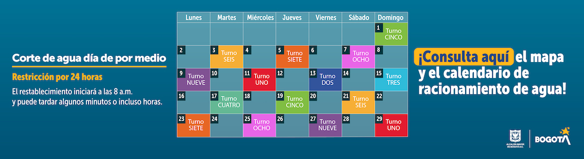 Turnos - Racionamiento de agua en septiembre  2024 