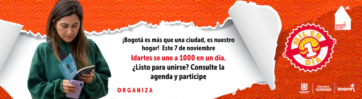 Pieza gráfica invitando a 1000 EN UN DÍA: ACCIONES POR BOGOTÁ