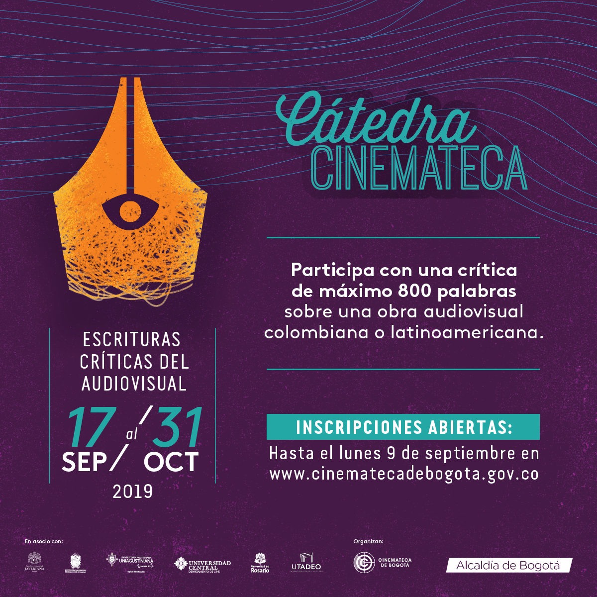 pieza para convocar Cátedra Cinemateca