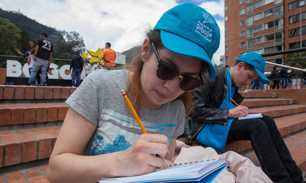 Maratón dibujo por Bogotá