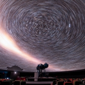 Proyección en el domo del Planetario de Bogotá