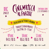 Pieza gráfica con texto de Cinemateca al Parque 