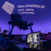 Laboratorio Conectividades de Plataforma Bogotá en el domo del Planetario de Bogotá