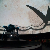 Domo del Planetario con obra de arte interactiva