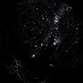 Fotograma película Ruta Lyenda El Dorado con una galaxia