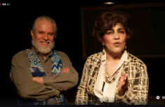 El dramaturgo Rodrigo Rodríguez y la actriz Margarita Rosa Gallardo