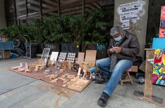 Artistas en el espacio publico.