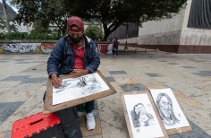 Artistas en el espacio publico.