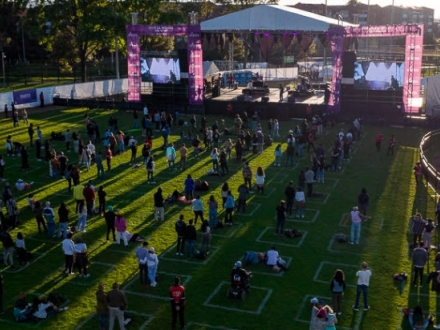 Concierto en el parque Simón Bolívar durante la pandemia 