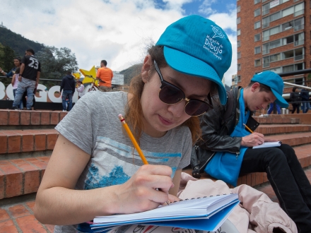 Maratón dibujo por Bogotá