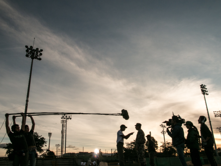 Equipo de grabación de una película