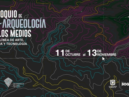 Imagen promocional del Coloquio An-arquología de los Medios