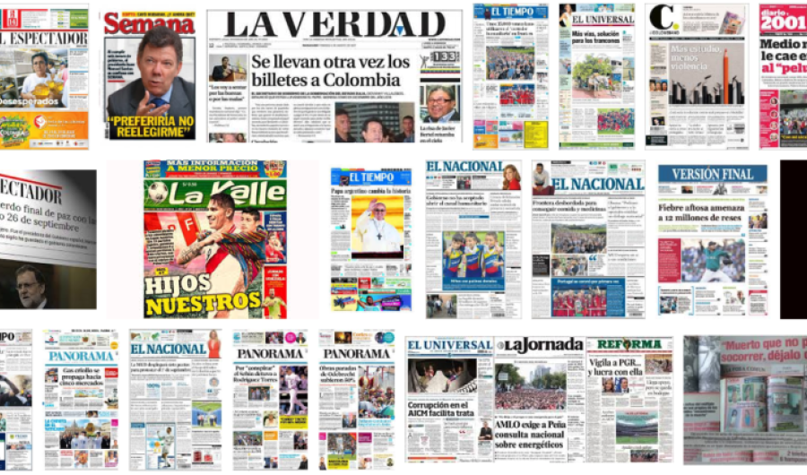 Imagen de distintos titulares de prensa escrita