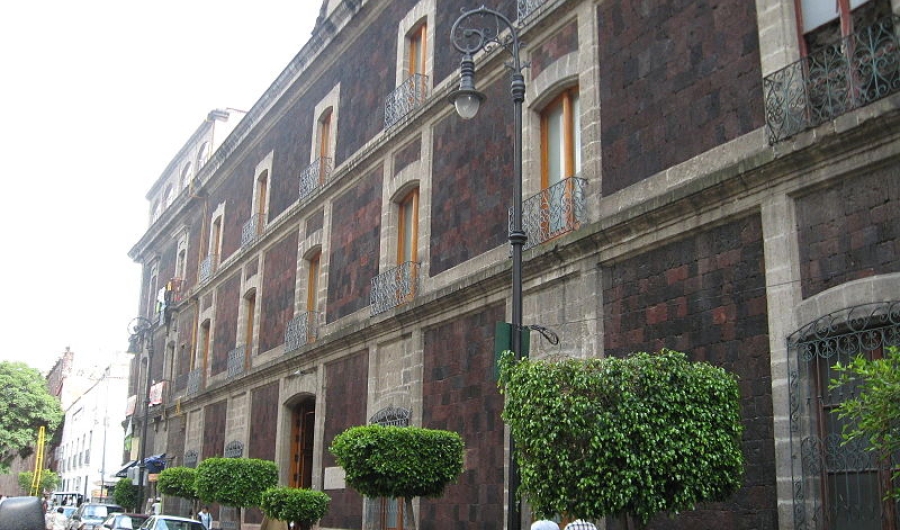 The Colegio Nacional Building, located on Luis Gonzalez Obregon Street in the Centro of Mexico City