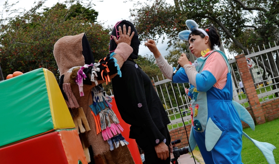 Artistas de Almazul en jardín infantil