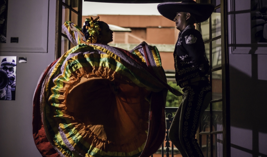 Bailarines mexicanos durante danza