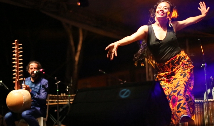 Bailarina de danza afro guinea