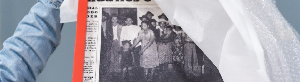 Montaje de la exposición Las infancias y La Violencia bipartidista en Colombia (1946 - 1950). Foto: Juanita González.