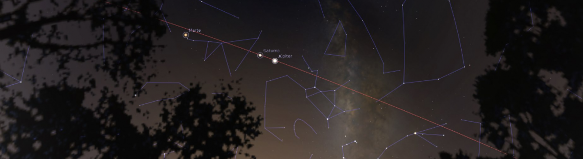 Tres planetas visibles desde Bogotá