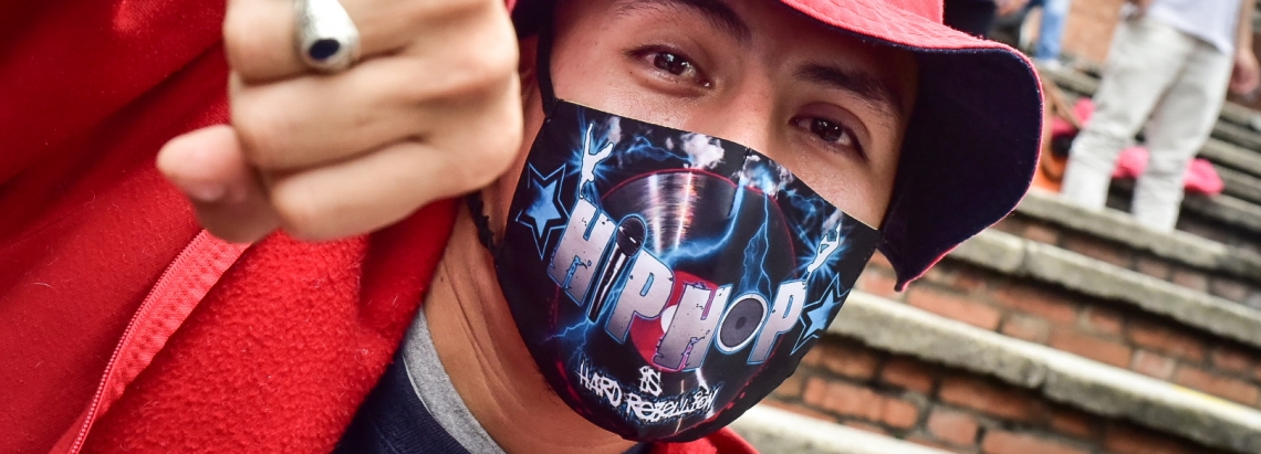 Hombre del sector hip hop en Bogotá